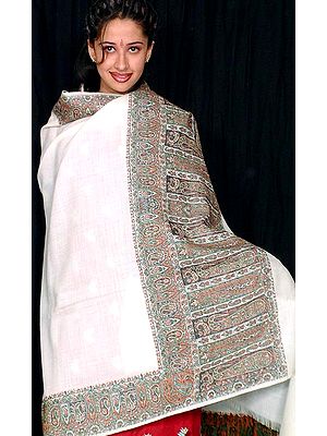 Cream Colored Maharani Shawl
