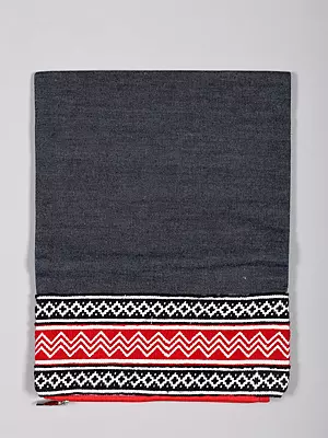 Denim Ipad Cover Bag with Toda Embroidery