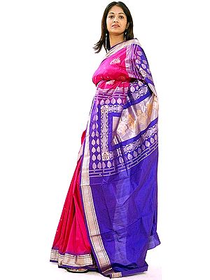 Handwoven Bridal Paithani Sari with Real Silver Zardozi