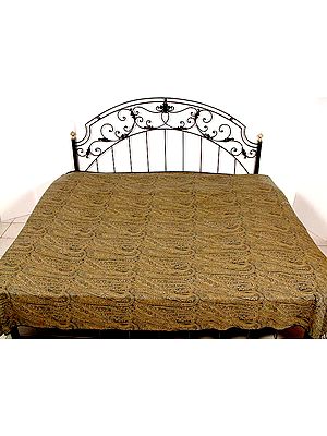 Jamawar Bedspread with Paisley Motif