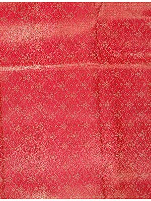 Pink Banarasi Brocade with Golden Thread Weave