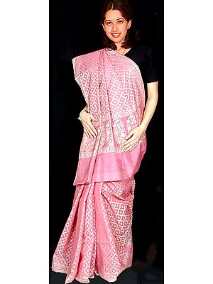 Pink Banarasi Sari with Zari