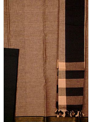 Plain South Cotton Suit with Zari Border