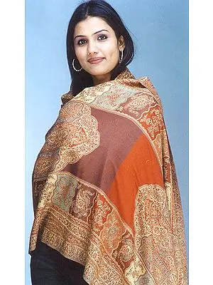 Polychrome Jamawar Stole