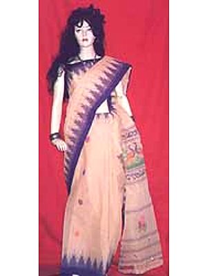 Pure Cotton Temple Sari