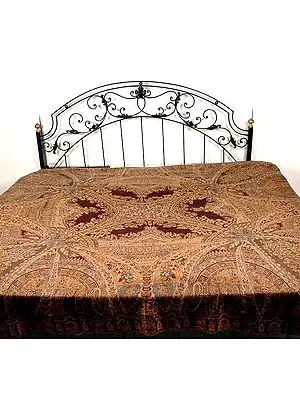 Pure Wool Jamawar Bedspread