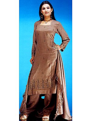 Pure Woolen Suit with Shawl