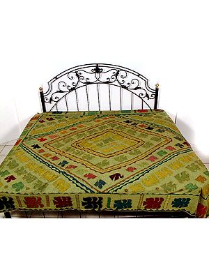 Rajasthani Bedspread with Applique Work