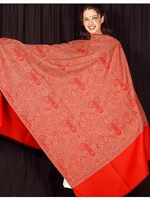 Red Jamawar Shawl
