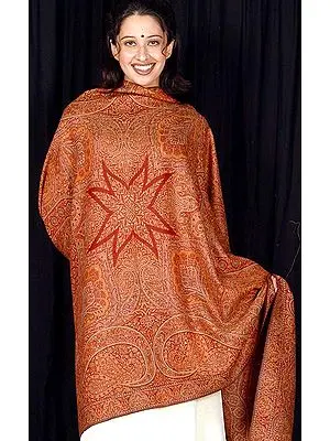 Red Jamawar Shawl