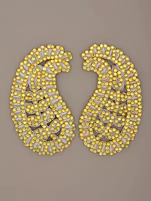 Paisley Patch Embroidered with Beads (Pair)