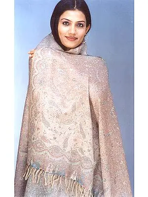 Soft Polychrome Jamawar Shawl