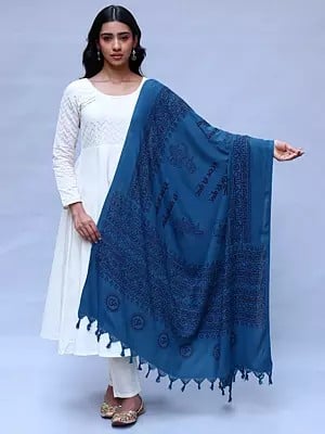 Prayer Shawl with Printed Hare Ram Hare Krishna Mantra
