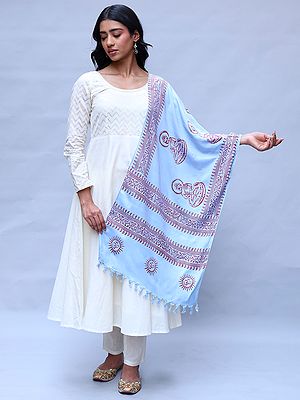 Gautam Buddha Block-Printed Prayer Scarf