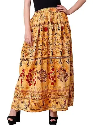 Warli Folk Printed Long Skirt