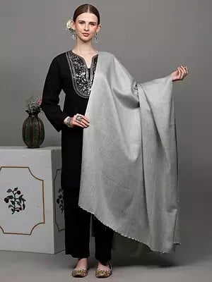 Plain Cashmere Shawl with Diamond Weave
