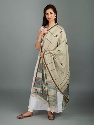 Handloom Shawl from Manipur with Traditional Motifs