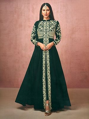 Georgette Designer Salwar-Kameez Party Wear Suit With Heavy Embroidery