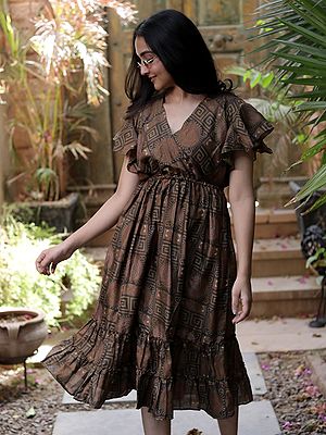 Assorted Vintage Pure Silk Summer Dress From Jodhpur