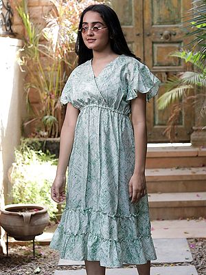 Assorted Vintage Pure Silk Summer Dress From Jodhpur