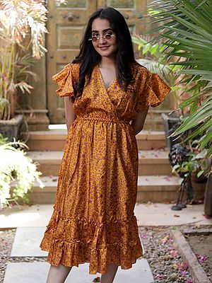 Assorted Vintage Pure Silk Summer Dress From Jodhpur