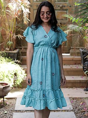 Assorted Vintage Pure Silk Summer Dress From Jodhpur