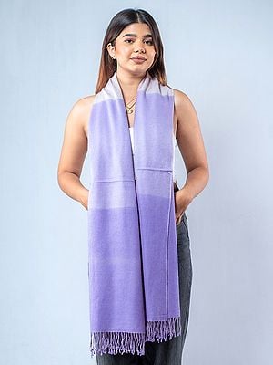 Multicolor Shaded Ombre Pashmina Silk Shawl From Nepal With Fringe