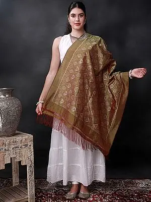 Crimson Sambhalpuri Dupatta