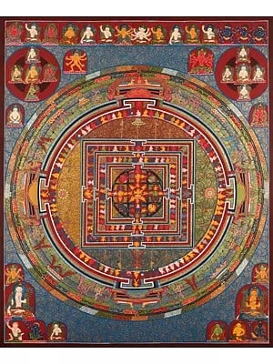 Dharma Dhatu Mandala (Brocadeless Thangka)