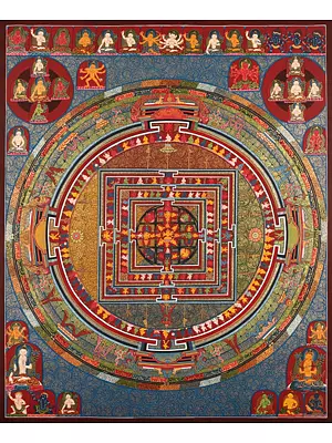 Dharma Dhatu Mandala (Brocadeless Thangka)
