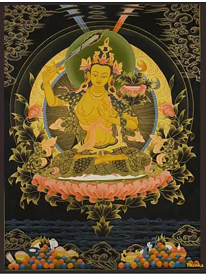 Manjushree Thangka (Brocadeless Thangka)