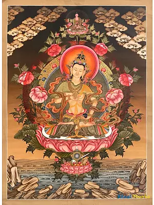 Beautiful Vajrasattva Thangka (Brocadeless Thangka)