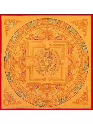 Vajrabarahi Mandala Thangka (Brocadeless Thangka)