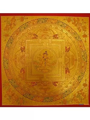 Dorje Sempa Yab Yum mandala Thangka (Brocadeless Thangka)