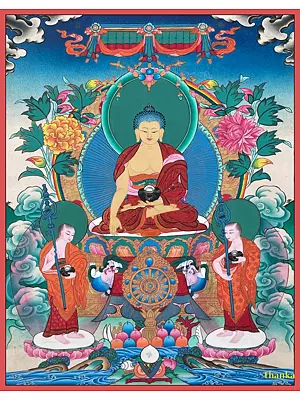 Shakyamuni Buddha Thangka (Brocadeless Thangka)