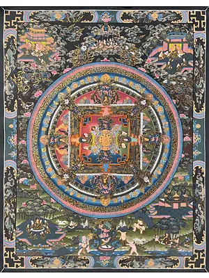 Amitabha Buddha Thangka (Brocadeless Thangka)