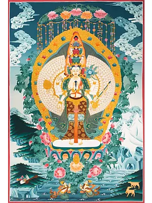 Lord Lokeshvara Brocadeless Thangka