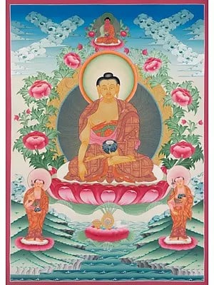 Shakyamuni Buddha Brocadeless Thangka