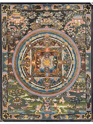 Mandala Thangka (Brocadeless Thangka)