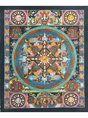 Buddha Mandala Thangka (Brocadeless Thangka)