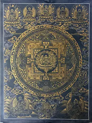 Lokeshvara Mandala Thangka (Brocadeless Thangka)