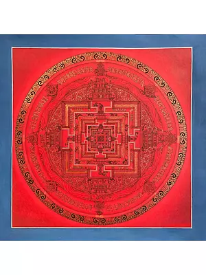 Plain Kalachakra Mandala Thangka (Brocadeless Thangka)