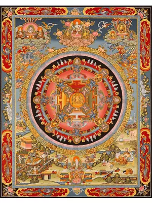 Manjushree Mandala (Brocadeless Thangka)
