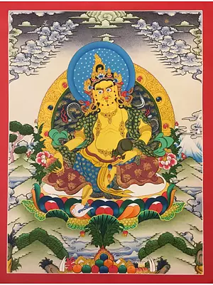 Dzambala  Thangka (Brocadeless Thangka)