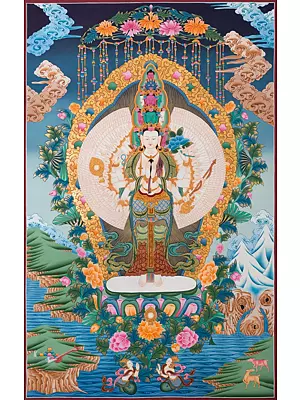 Big Lokeshvara (Brocadeless Thangka)
