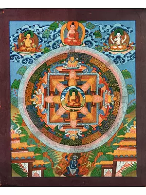 Small Mandala Thangka (Brocadeless Thangka)