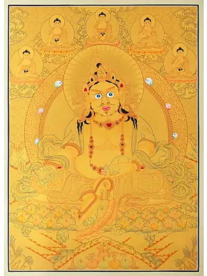 Dzambala Thangka (Brocadeless Thangka)