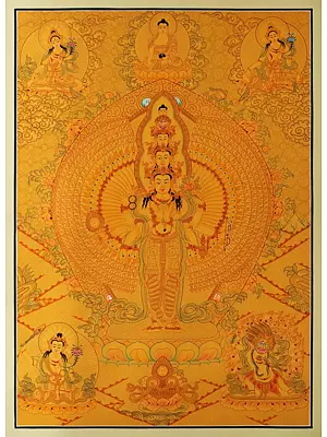 Lokeshvara Thangka (Brocadeless Thangka)