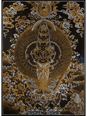 Lokeshvara Thangka (Brocadeless Thangka)