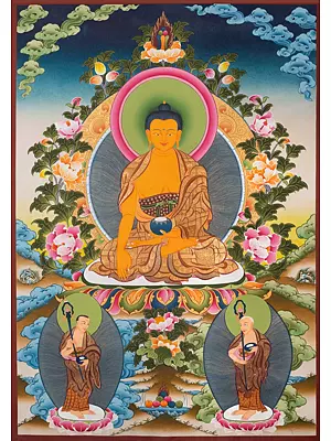Shakyamuni Buddha Thangka (Brocadeless Thangka)